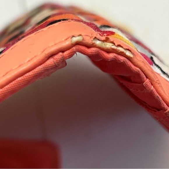 Vera Bradley Trifold Wallet Pixie Confetti Magnetic Closure Coral - Picture 6 of 6